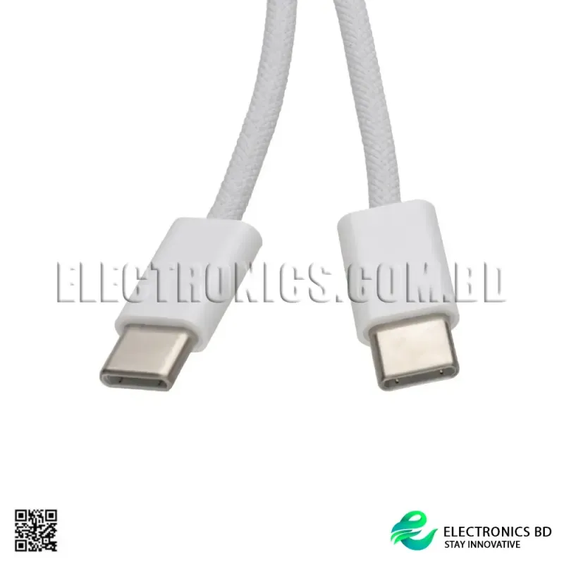 USB Type-C to Type-C Cable Meter Braided 60W 480Mbps For iPhone  Android