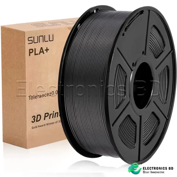 SUNLU Filament PLA+ 1.75, SUNLU PLA+ 3D Printer Filament 1.75mm (Black)