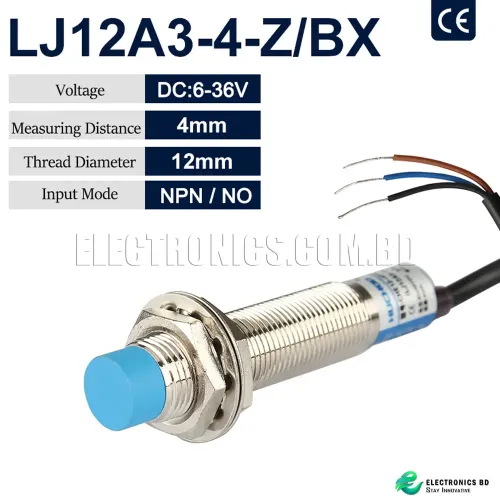 LJ12A3-4-Z/BX Proximity Switch Inductive Proximity Sensor Detection Switch NPN DC 6-36V Approach Sensor 12mm