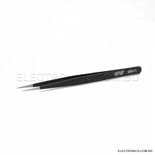 High Quality ESD-11 Anti-Static Fine TIP Stainless Steel Tweezers